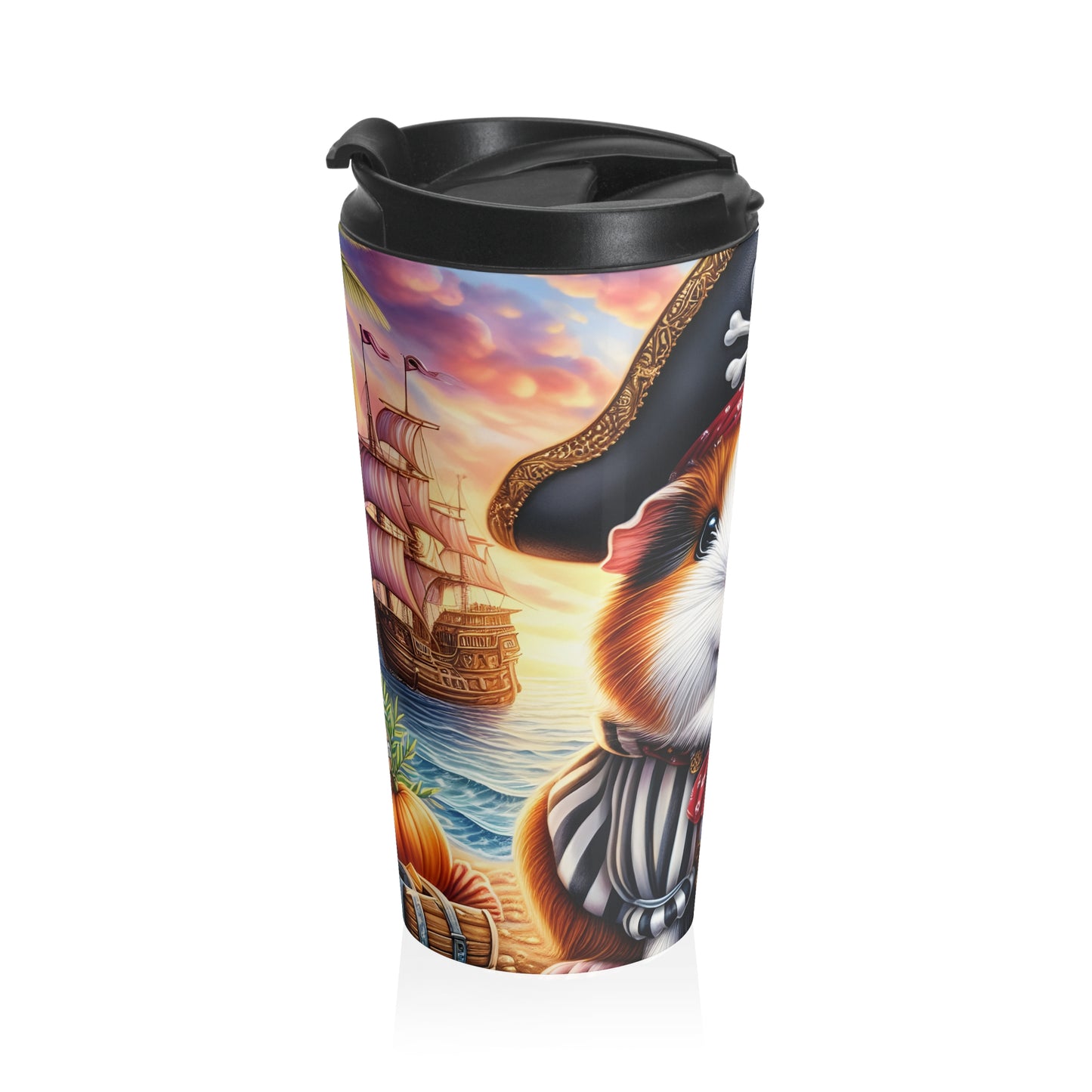 Pirate Guinea Pig Travel Mug
