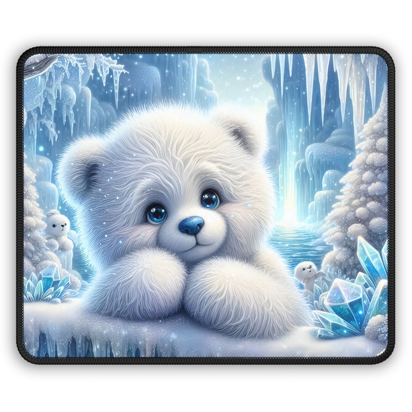 Frosty Plush Bear Mouse Pad
