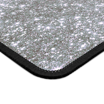 Silver Stardust Sparkle Mouse Pad