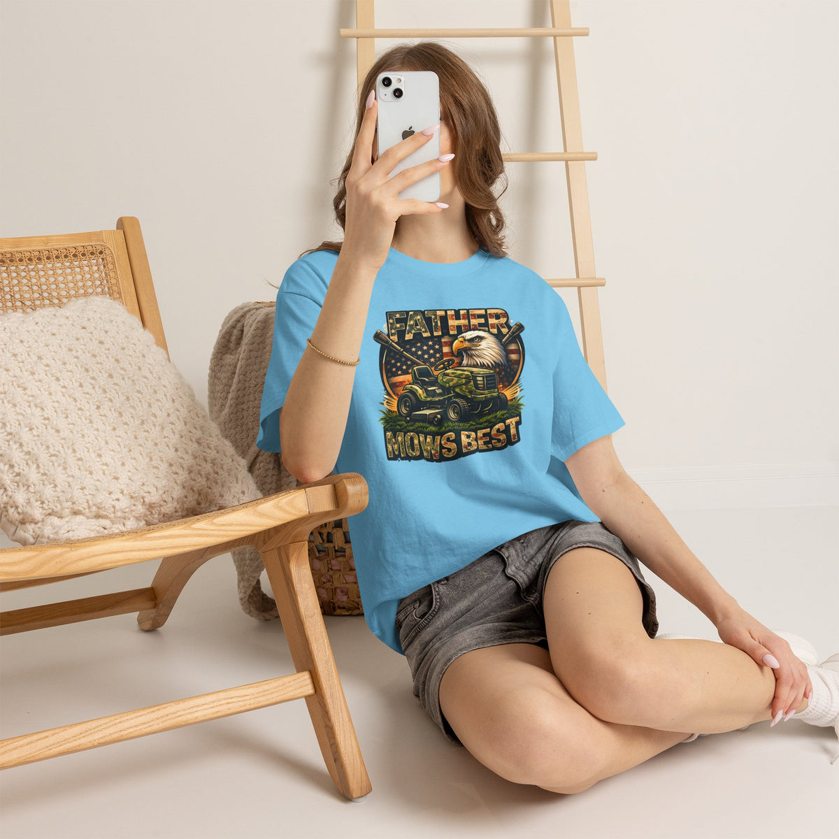 Father Mows Best Lawn Mower T-Shirt