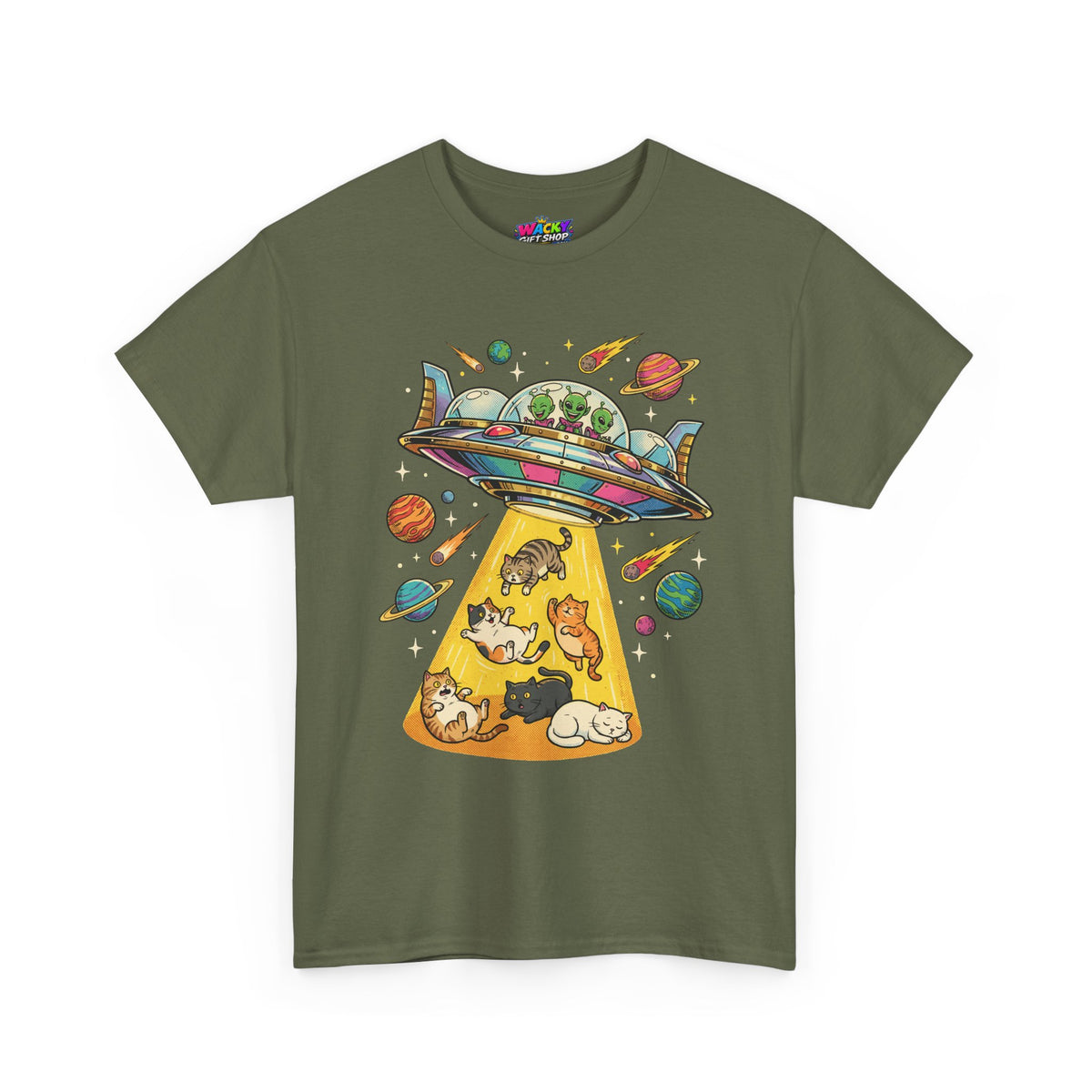 Alien Cat Abduction T-Shirt