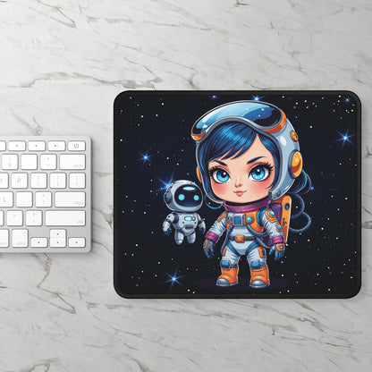 Little Astronaut and Robot Mouse Pad