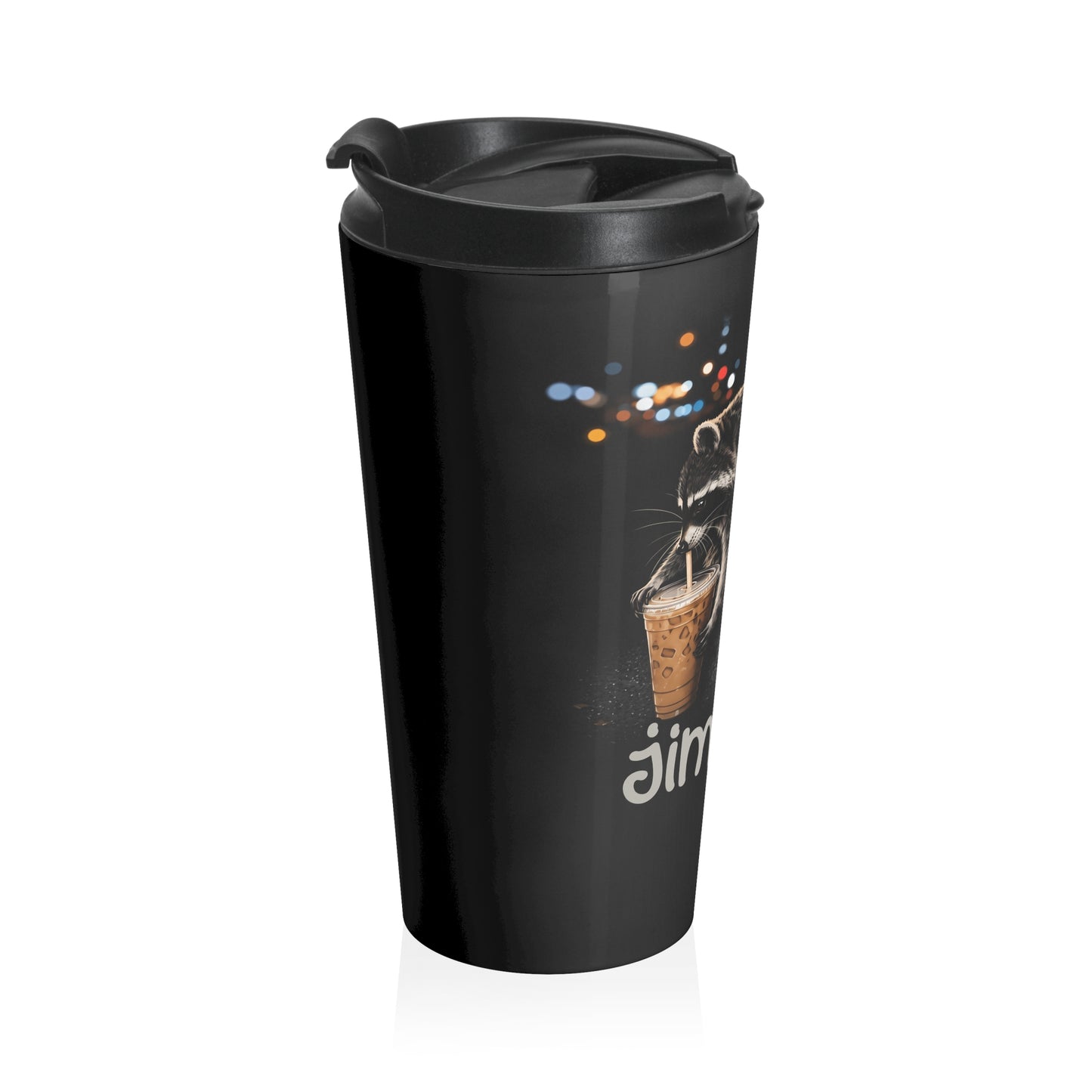 Jimothy the Coffee Bandit Stainless Steel Travel Mug (15oz)