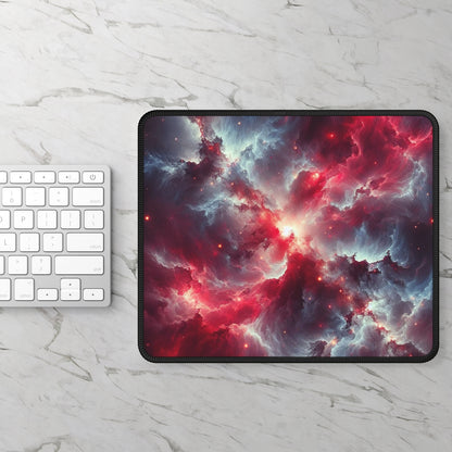 Crimson Nebula Rift Mouse Pad