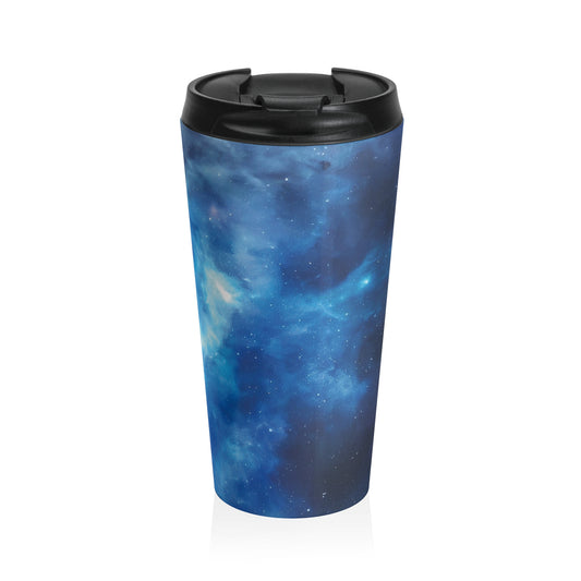 Blue Nebula Stainless Steel Travel Mug – 15oz