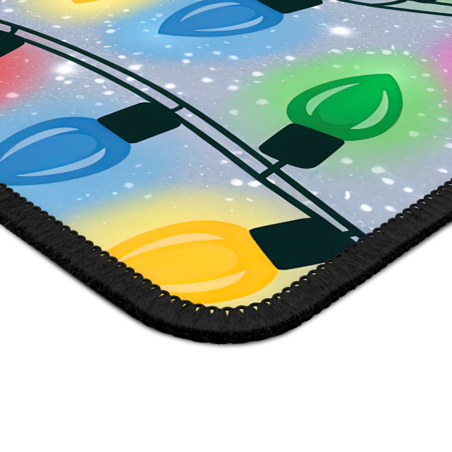 Colorful Christmas Lights Mouse Pad