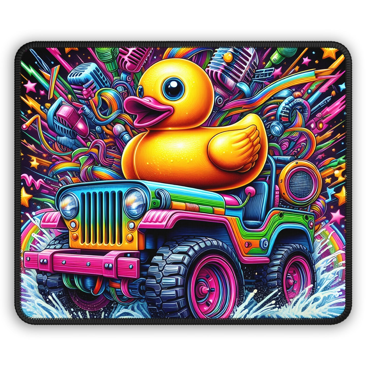 Rainbow Duck Jeep Mouse Pad