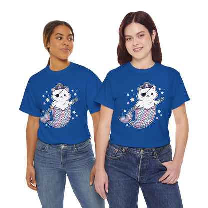 Pirate Mermaid Cat T-Shirt
