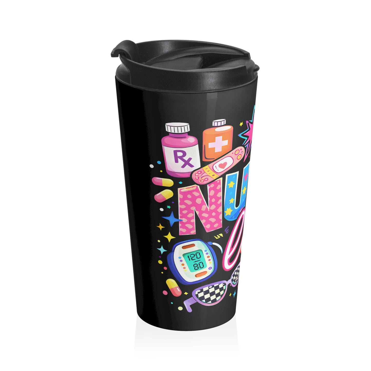 Nurse Life Stainless Steel Travel Mug – 15oz