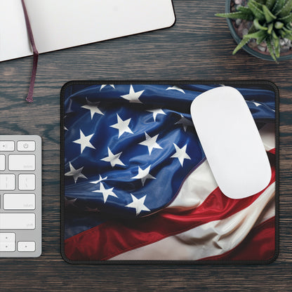 Rippling Stars and Stripes Mouse Pad