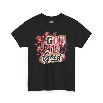 God Is Good Leopard Bow Christian T-Shirt