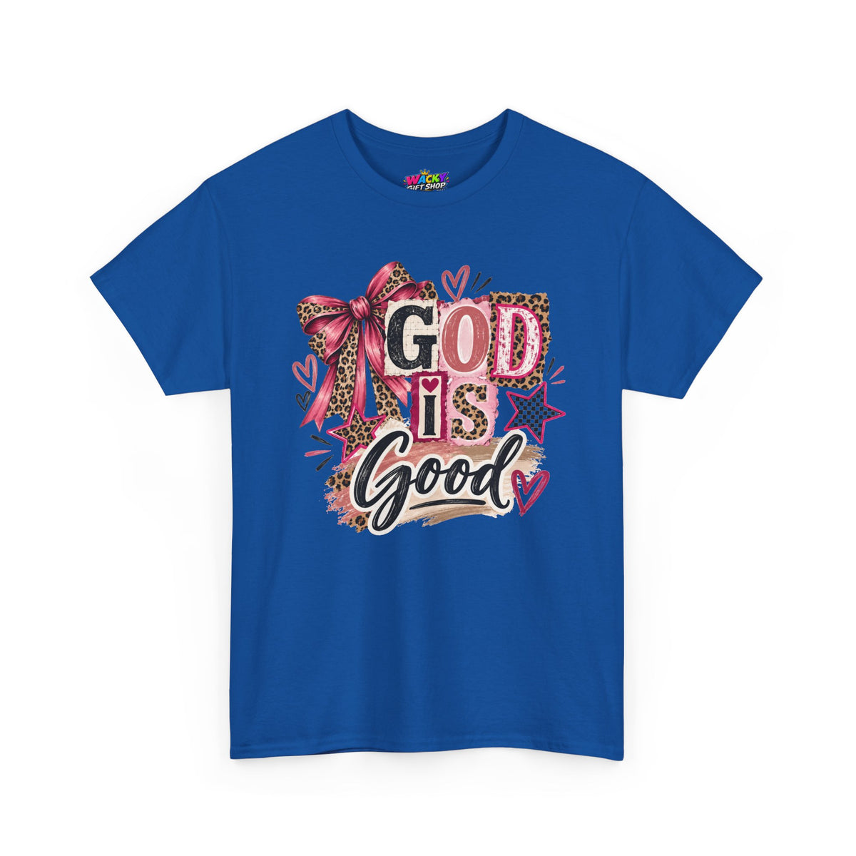 God Is Good Leopard Bow Christian T-Shirt
