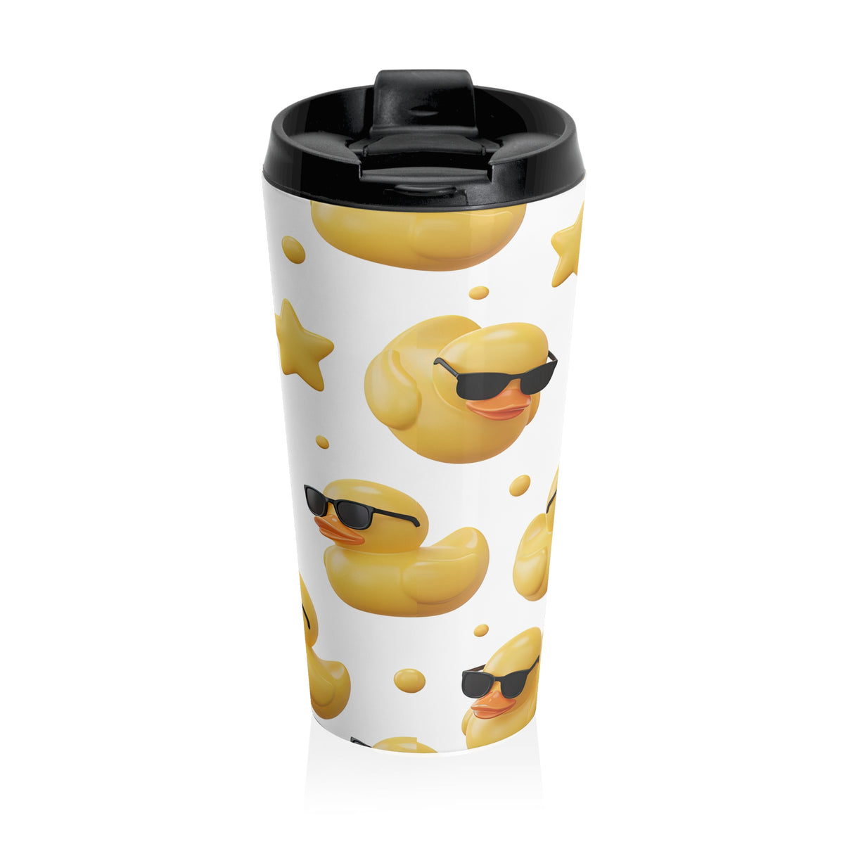 Too Cool to Quack Rubber Duck Stainless Steel Travel Mug