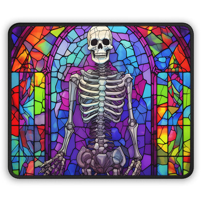 Stained Glass Skeleton Mouse Pad