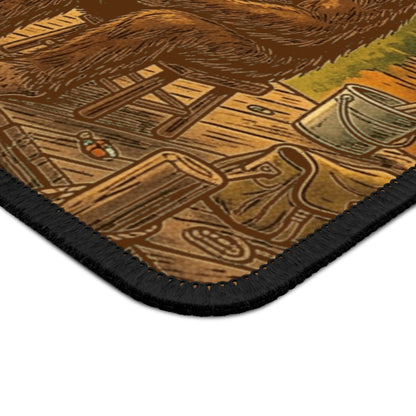 Bigfoot & Alien Fishing Mouse Pad