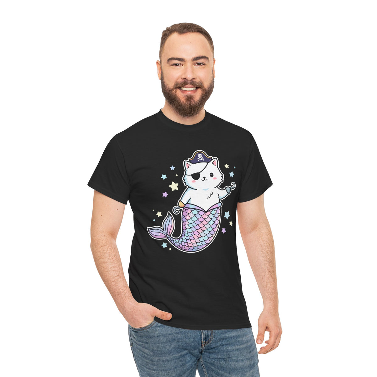 Pirate Mermaid Cat T-Shirt