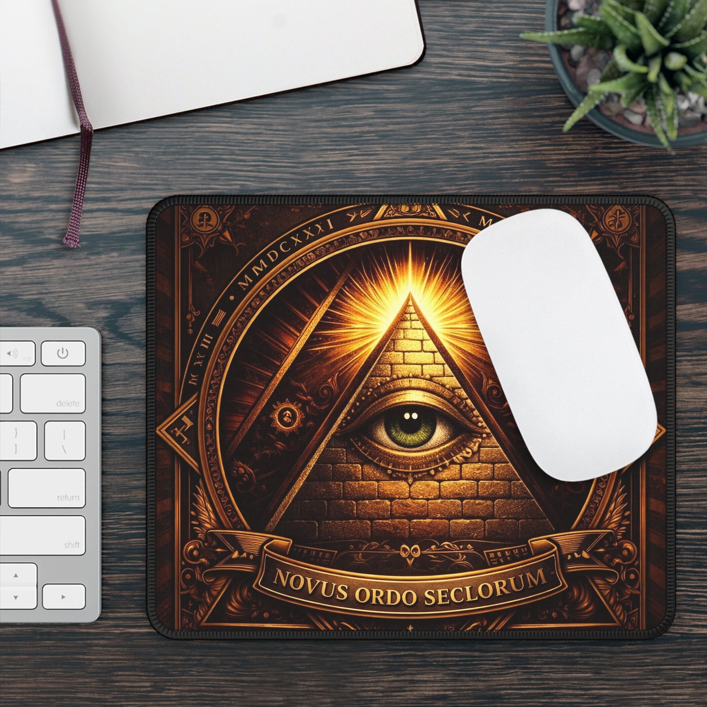 All-Seeing Eye Pyramid Mouse Pad