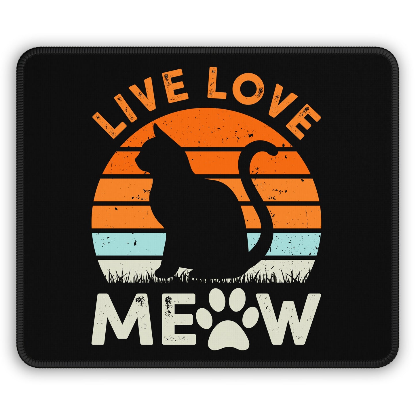 Live Love Meow Mouse Pad