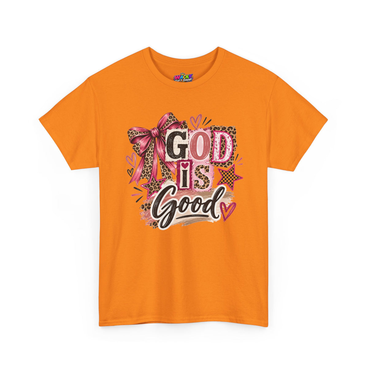 God Is Good Leopard Bow Christian T-Shirt