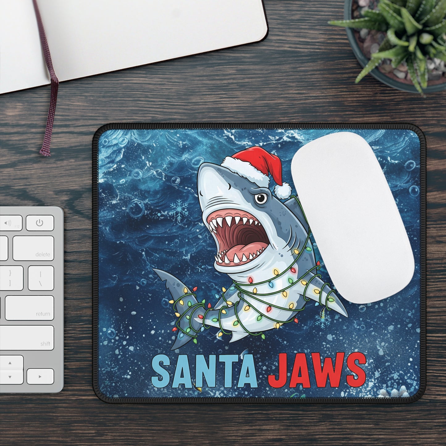 Santa Jaws Mouse Pad