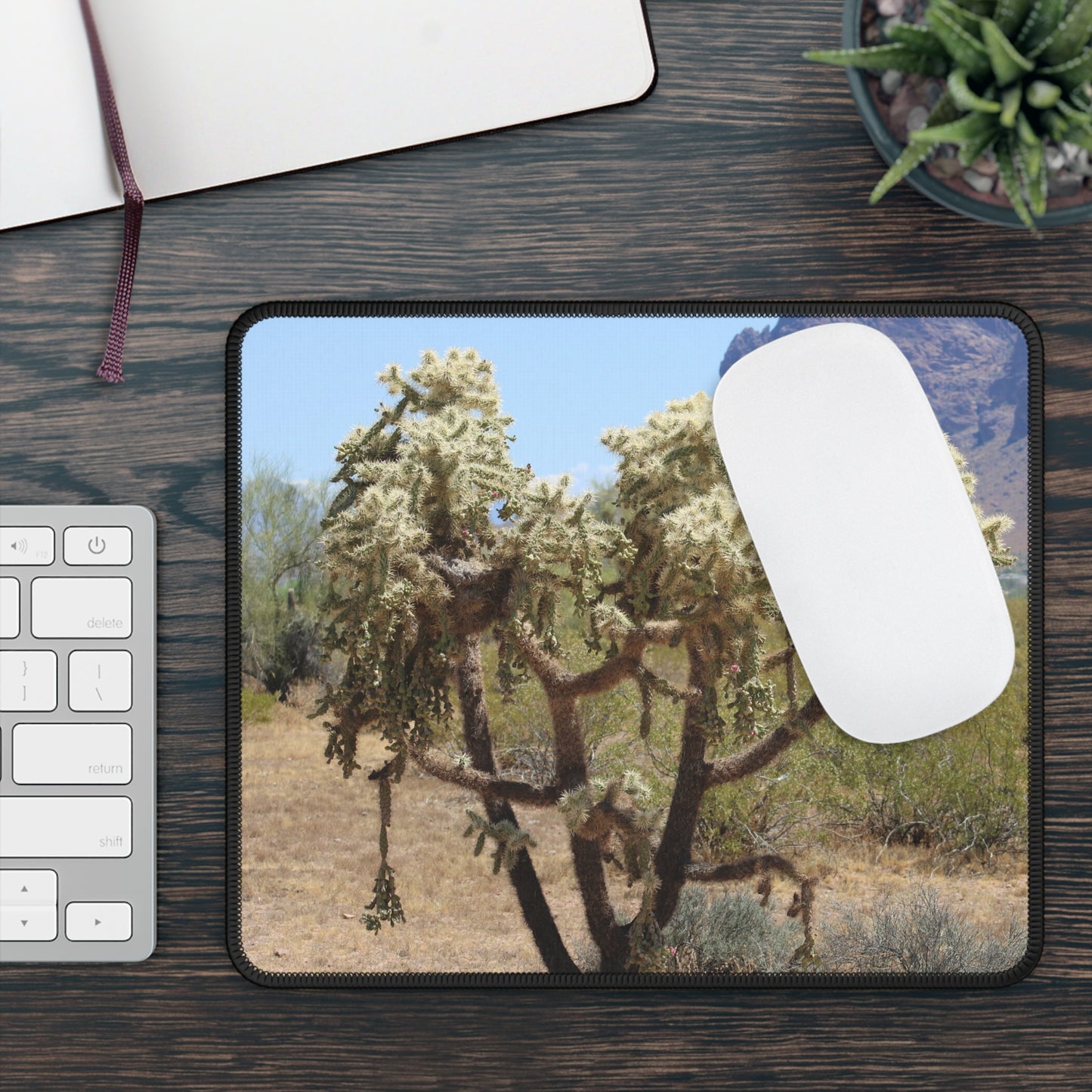 Desert Cactus Serenity Mouse Pad