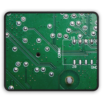 Deep Green Circuit Matrix Mouse Pad