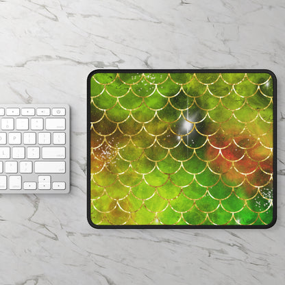 Emerald Dragon Scale Mouse Pad
