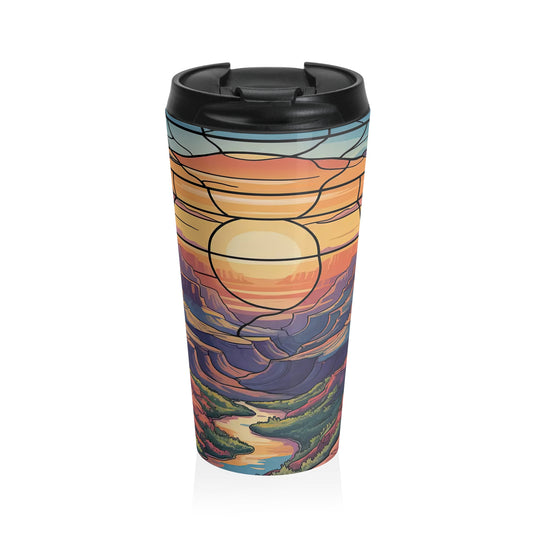 Southwest Sunset Mug – 15oz Stainless Steel Travel Cup