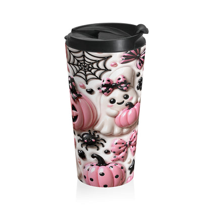 Pink Boo Crew Halloween Stainless Steel Travel Mug