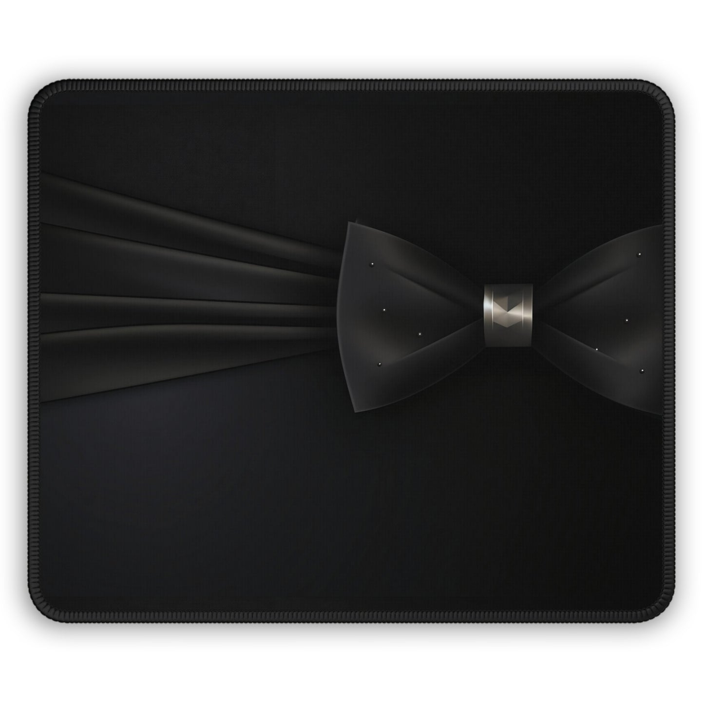 Elegant Black Bow Tie Mouse Pad