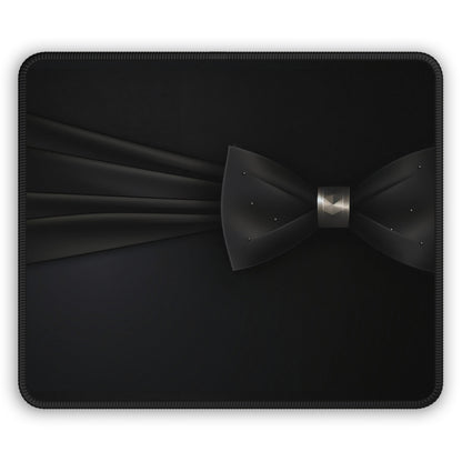 Elegant Black Bow Tie Mouse Pad