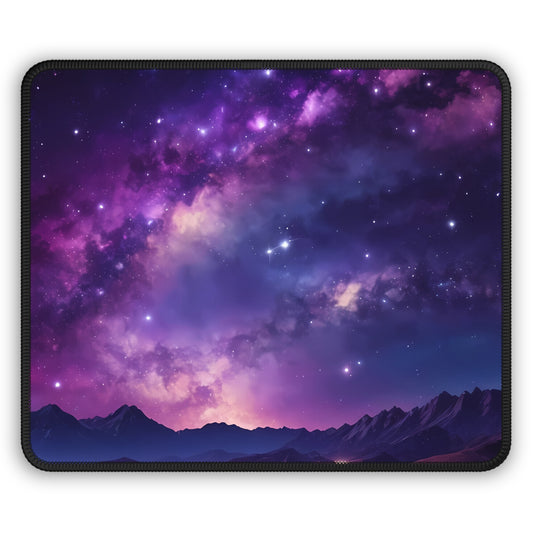 Purple Starry Mountain Mouse Pad