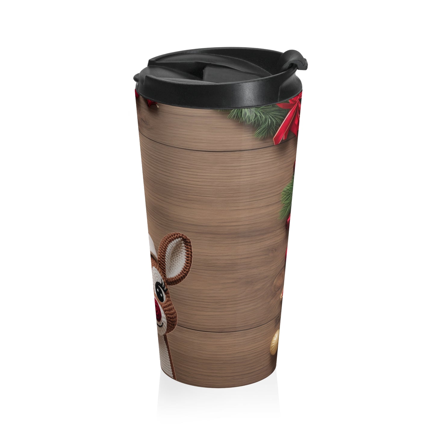 Crochet Reindeer Travel Mug
