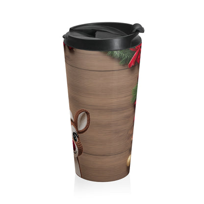 Crochet Reindeer Travel Mug