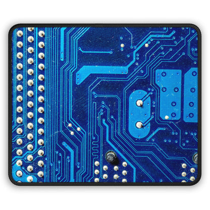 Blue Circuit Pathways Mouse Pad
