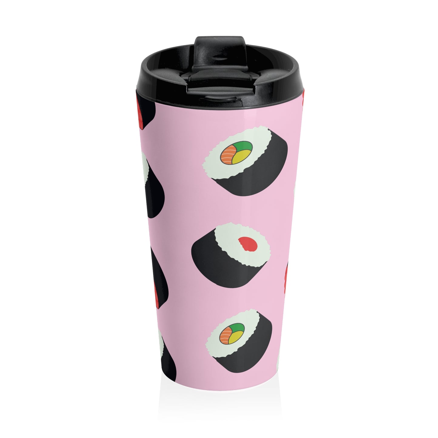 Pink Sushi Roll Travel Mug
