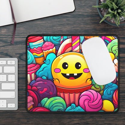 Smiley Cupcake Candy Chaos Mouse Pad