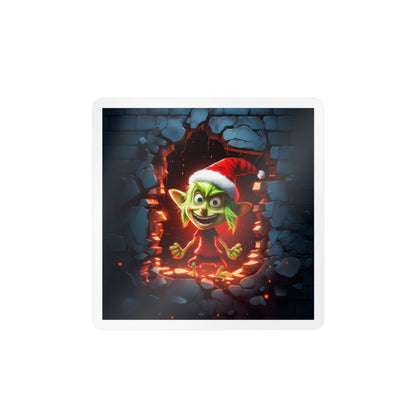 Christmas Wall Goblin Kiss-Cut Vinyl Sticker