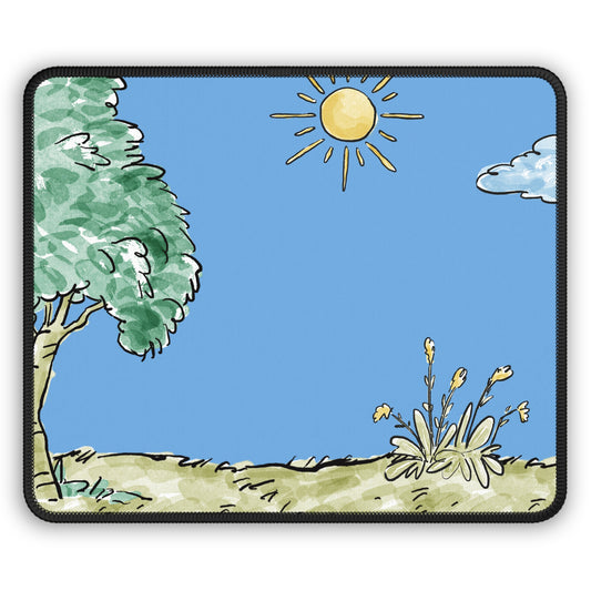 Sunny Day Mouse Pad – 9x7 Neoprene Desk Mat with Peaceful Nature Design