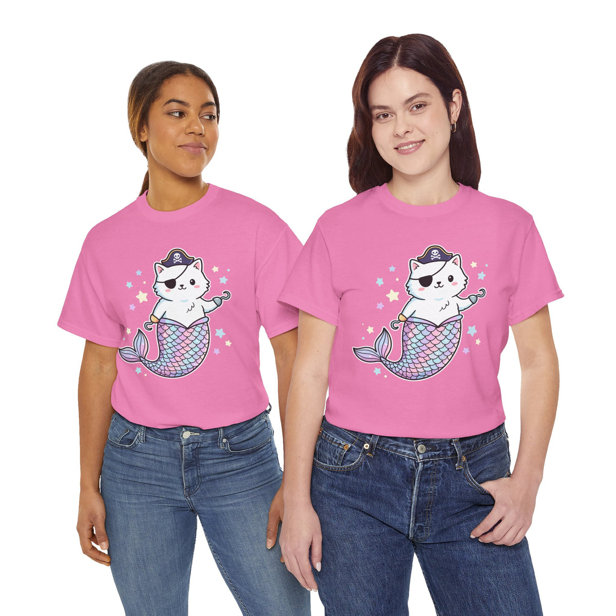 Pirate Mermaid Cat T-Shirt