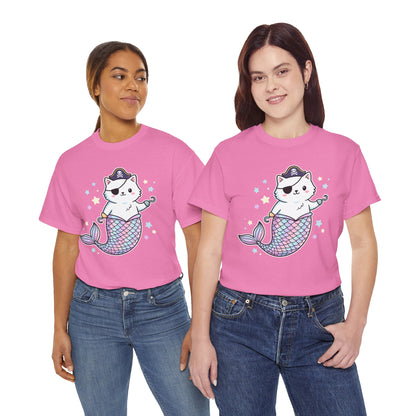 Pirate Mermaid Cat T-Shirt