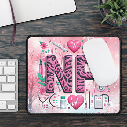Nurse Practitioner (NP) Pink Leopard Mouse Pad