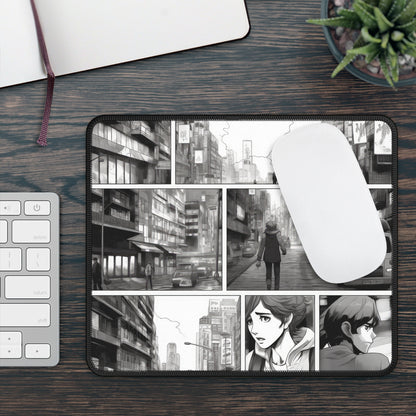 Urban Silence Comic Noir Mouse Pad