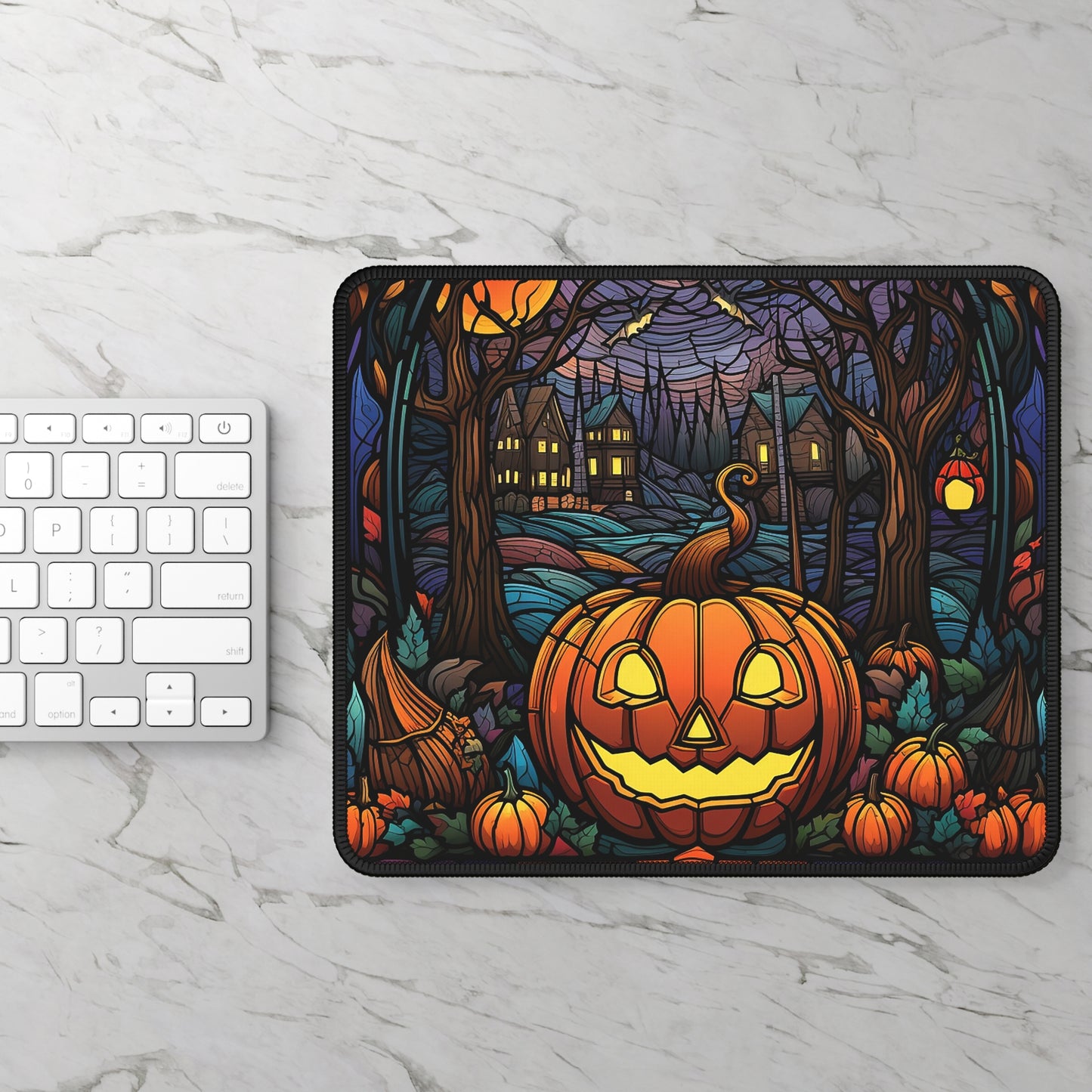 Enchanted Pumpkin Forest Mouse Pad
