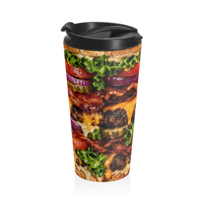 Loaded Bacon Cheeseburger Stainless Steel Travel Mug