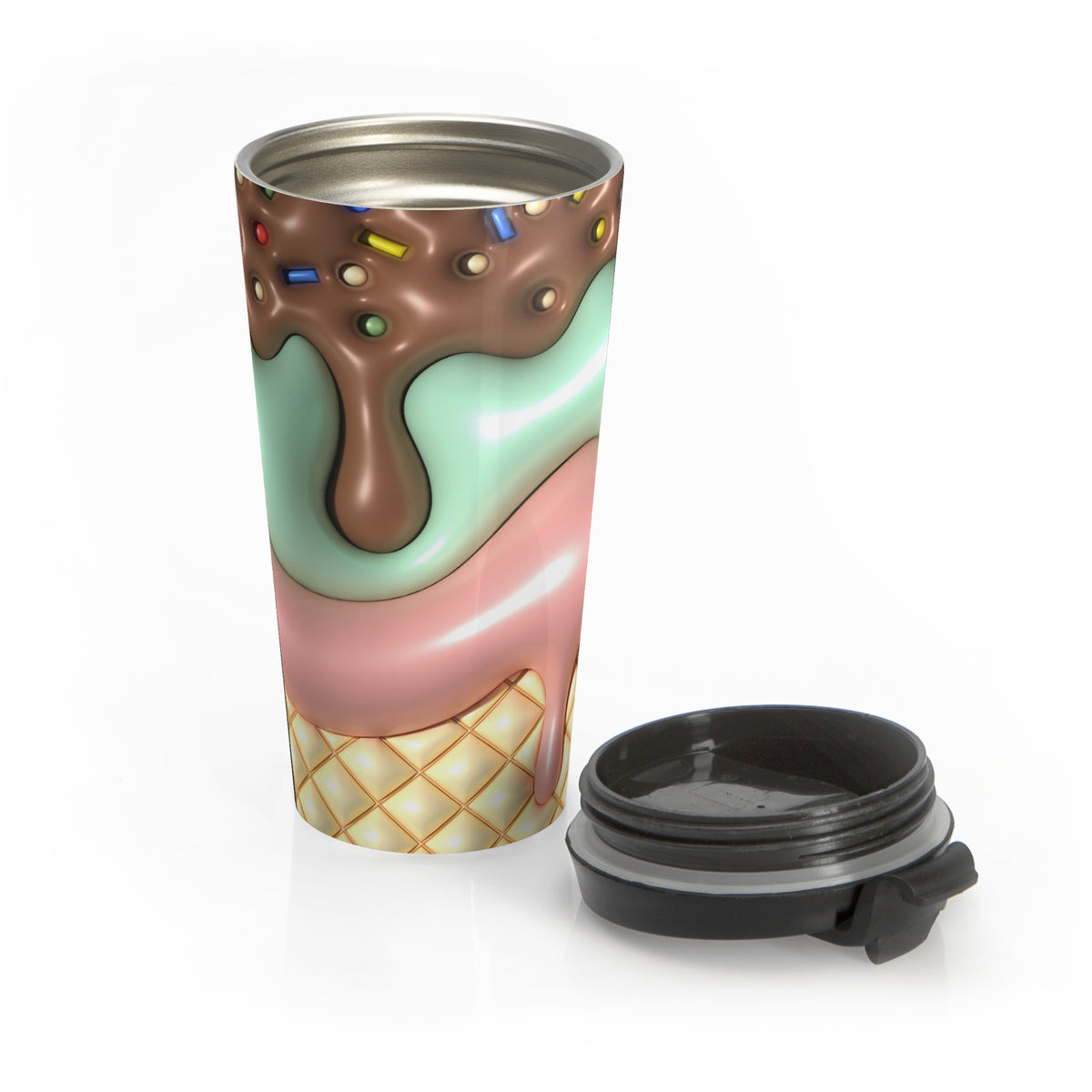 Triple Scoop Meltdown Stainless Steel Travel Mug