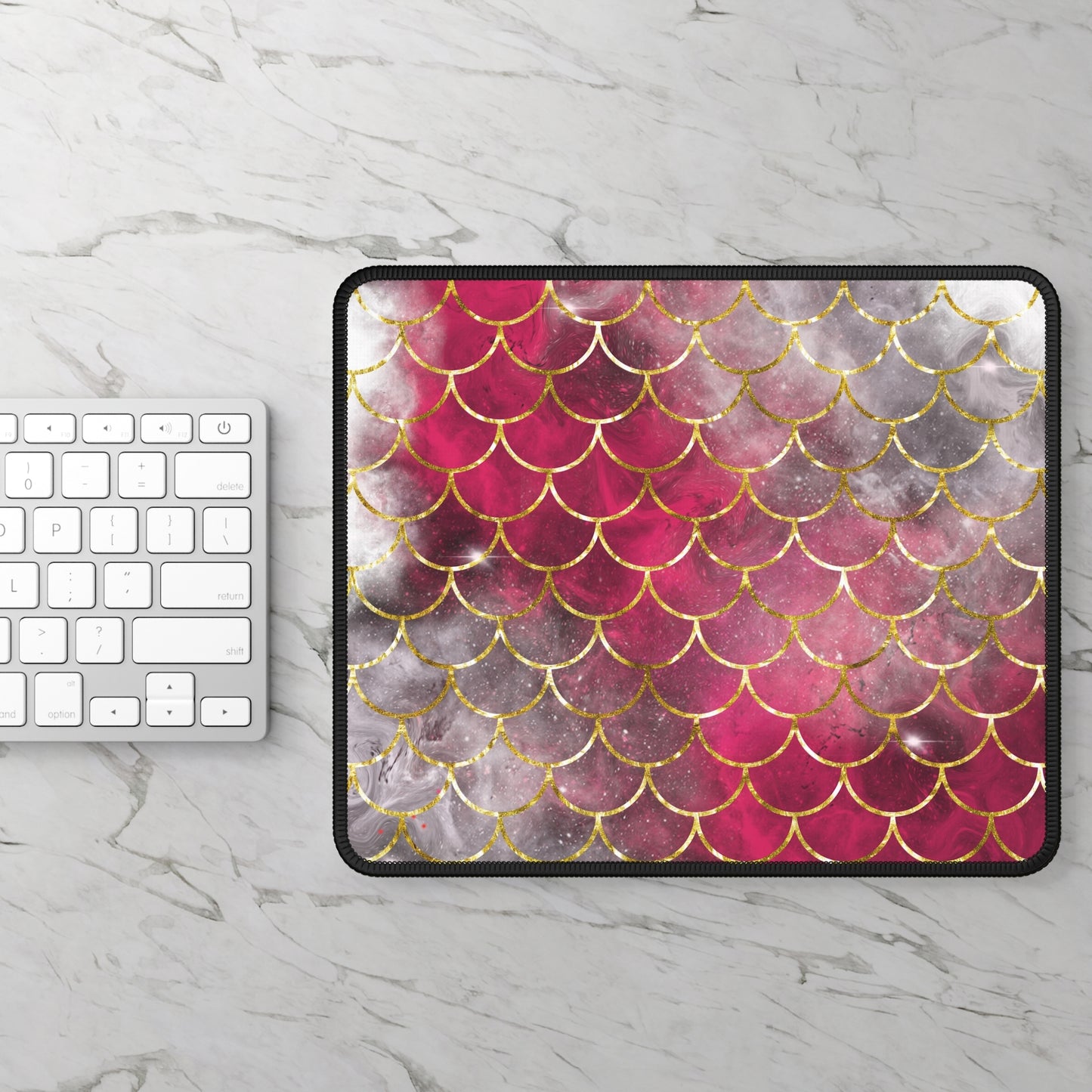 Cosmic Mermaid Scales Mouse Pad