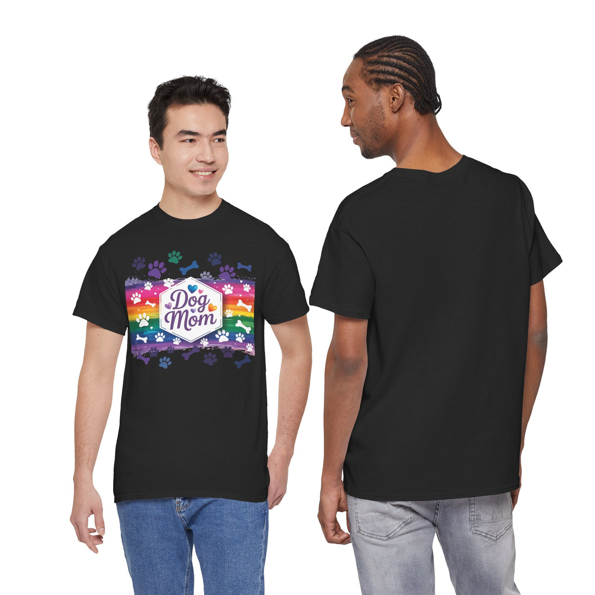 Rainbow Dog Mom T-Shirt