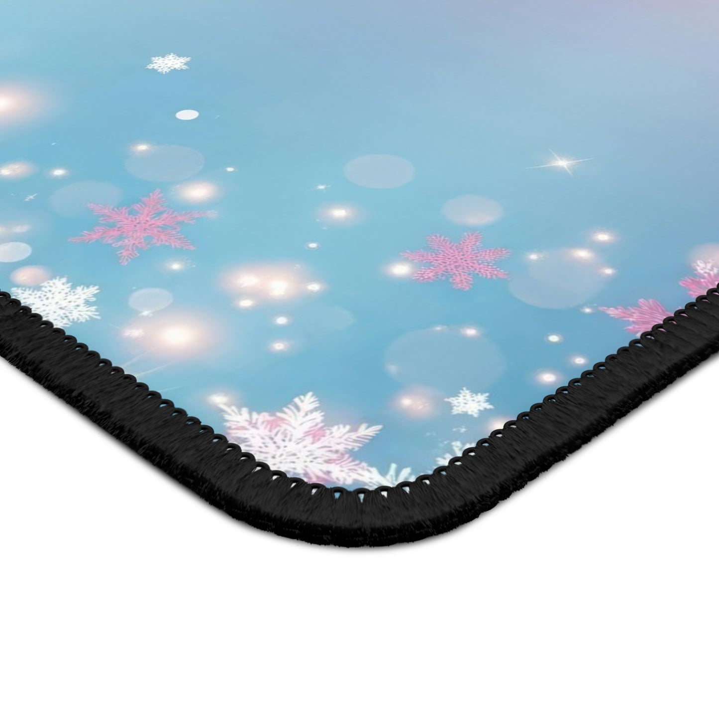 Pastel Snowfall Glow Mouse Pad