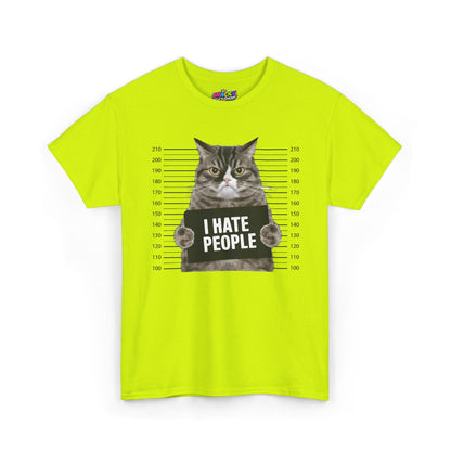 I Hate People Cat Mugshot T-Shirt